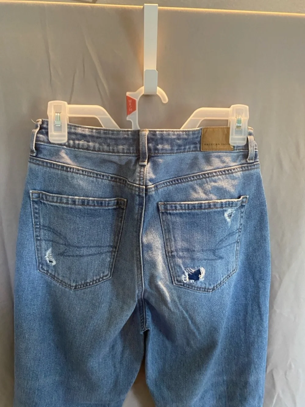 American Eagle Outfitters Blue Distressed Boyfriend Jeans - Picture 10 of 10